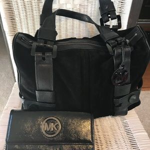 Michael Kors Suede Purse w/matching wallet!